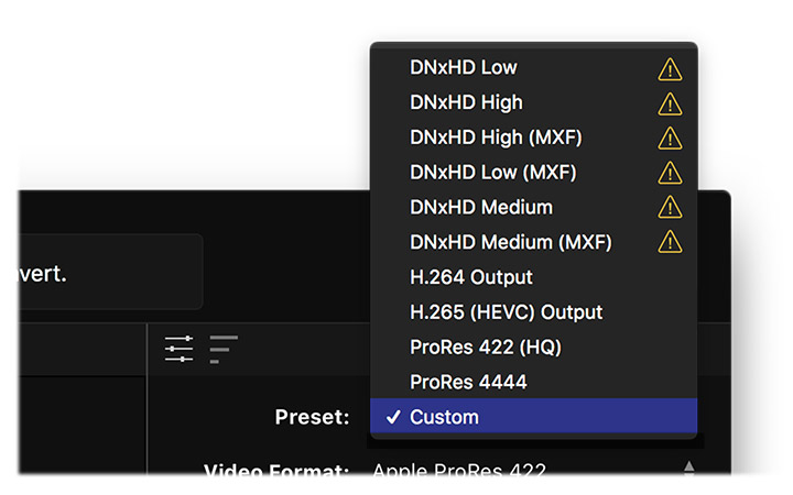Missing HEVC icon