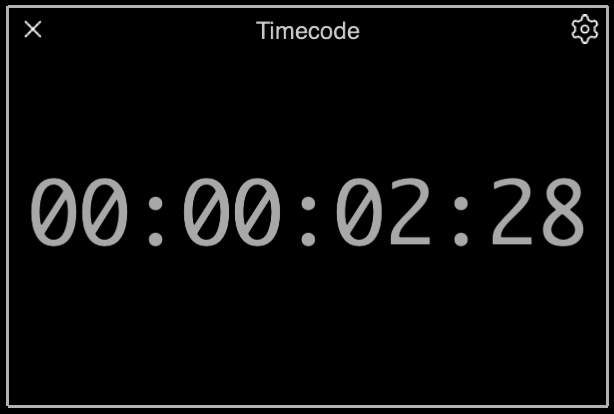 The Timecode Palette
